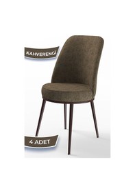 Resim Canisa Concept Dexa Serisi 1.sınıf Yemek Ve Mutfak Sandalyesi 4 Adet Kahve Ayaklar Ceviz Sandalye Kahve Ayaklar Ceviz 