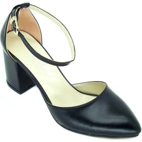 Resim Trendyshoes Trendy 100100122 Yenı Sezon Kalın Topuk Bılekten Ayarlı Ayakkabı 