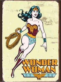 Resim Wonder Woman Retro Ahşap Poster Tablo Dc Comics Vintage Süper Kahraman Dekoru 
