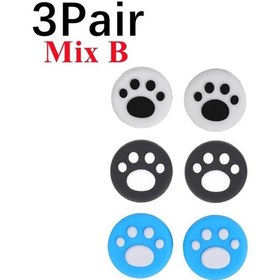 Resim 3 Çift Mix B-nintendo Switch Lite Gamepad Denetleyici Kapağı Silikon Kaymaz Başparmak Sapları Sopa Kapakları Sevimli Sap 