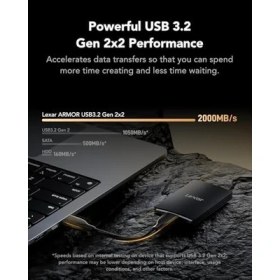 Resim External 2tb LAR700X002T-RNBNG 2000MB/S USB 3.2 Taşınabilir SSD Disk 