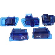 Resim Suntek Magideal Motosiklet Gidon Direksiyon Far Karartma Başlangıç Korna Anahtarı Kiti Mavi 