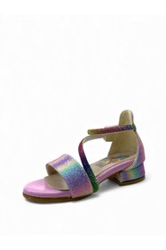 Resim Tuğba Ortopedi 796 Kız Bebek Renkli Simli Topuklu Abiye Ayakkabı 