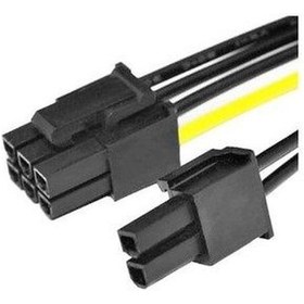 Resim 2x SATA to 6+2 Pin 8 Pin Ekran Kartı Güç Çevirici Dönüştürücü 18 AWG Kablo 20 CM 