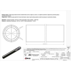 Resim IBRAS 66133 Kalorifer Hortumu 22Mm32Mm 7-18 Inc 1 Metre Epdm-Epdm 