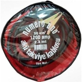 Resim ARC 50MM AKÜ TAKVİYE KABLO SETİ 1200 AMPER 2 METRE FULL BAKIR KABLO 