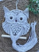 Resim Opulentliving Bohem El Dokuma Baykuş Yolluk, 30x80cm, Dekoratif Duvar Süsü, Zanaatkar Makrome Askılık 