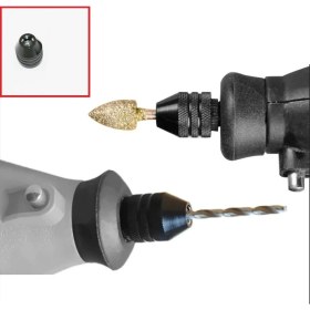 Resim Depolife Attlas 135 G Mini Taşlama Grravür Makinası Mandreni Att 135 G Kısa Kuyruk Otomatik Mandrel 3 Çeneli 