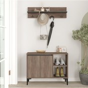Resim Robinhome Robin Home Linda Ayakkabılık Portmanto Vestiyer Askılık Kahve-Ant 