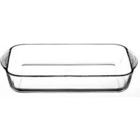 Resim Beyaz Dikdörtgen Borcam Kulplu Tepsi, Dayanıklı ve Şık Tasarım 