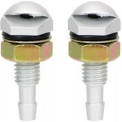 Resim Gümüş-2 Adet Fan Şeklinde Araba Temizleme Evrensel Yıkama Kaputu Ön Cam Su Püskürtücü Otomatik Silecek Jet Nozulu 