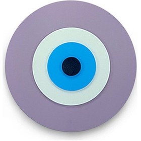 Resim Minimalist Ametist Nazar Boncuğu El Yapımı Ahşap Büyük Nazarlık 2 