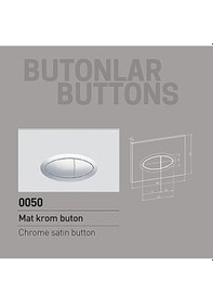 Resim Nkp Gömme Rezervuar Butonu Mat Krom - Nkp0050 Mat Krom 