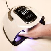 Resim Çabuk Kuruyan UV LED Tırnak Lambası - Jel Oje için Taşınabilir UV Işık Rahatlatma Makinesi, Beyaz ve Siyah Tasarım, USB ile Çalışır, Pil Gerekmez, Ev veya Salon Kullanımı İçin Mükemmel, Salon Ekipmanı | Modern Tırnak Lambası | Parlak Plastik Dış Görünüm 