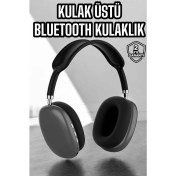 Resim Techno Stock P9 Plus Kulaklık Siyah Bluetooth Bağlantılı Kulak Üstü Kablosuz Anc Özelliği 