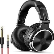 Resim OneOdio kulak üstü kulaklık, kablo, 50 mm sürücü, bas ses, 6,35 ve 3,5 mm jak, paylaşım portu, kapalı DJ kulaklık, stüdyo, podcast, monitör, mobil, PC, MP3/4 (Pro-10 siyah) 