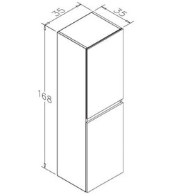 Resim Orka Terme 35 Cm Beyaz Banyo Boy Çamaşır Dolabı Beyaz 