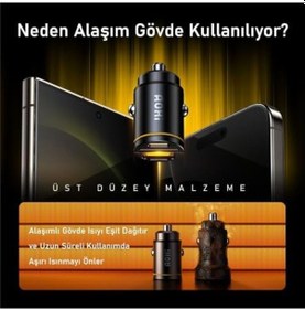 Resim Superauto 65w Araç İçi Şarjı, 15w Şarj Aleti, Katlanır Telefon Tutucu 