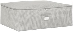 Resim Ocean Home Textile Büyük Boy Gri Balıksırtı Baza Altı Hurç 62 x 46 x 22 cm 