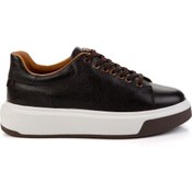 Resim Bambi Kahve Hakiki Deri Erkek Sneaker E01401021140 