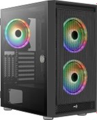 Resim Aerocool Graphite (Ae-Grpht) 3 X Argb Fanlı Güçlendirilmiş Camlı 