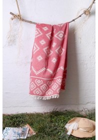 Resim Baveno Pamuk 90 x 180 Peştemal Plaj Havlusu Etnik Desen Jakarlı 