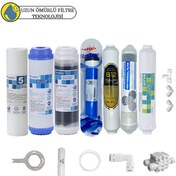 Resim Pemax Water Solutions Purefer Açık Kasa Çift Karbonlu Sertifikalı 7'li B12Alkali-Filmtec Dupon Mebran Şeffaf 4'lü Mineralli 