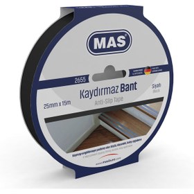 Resim Mas Kaydırmaz Bant - Siyah - 25mmx15m 