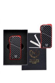 Resim Myon Paris Soft Alev Aksesuarlı Karbon Kırmızı Pipo Çakmağı 