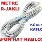 Resim 2 Metre Iki 2 Mt Telefon Köken Modem Adsl Splitter Hat Kablosu 