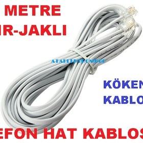 Resim 2 Metre Iki 2 Mt Telefon Köken Modem Adsl Splitter Hat Kablosu 