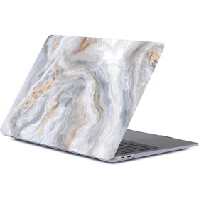 Resim Codegen Apple 13" Macbook Pro A1706 A1708 A1989 A2159 Bej Mermer Kılıf Koruyucu Kapak CMPT-133KM 