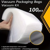 Resim 100 adet Vakumlu Saklama Çantaları, Gıda Paketleme için Uygun, Mutfakta Koruma ve Saklama için Kullanılabilir. 