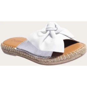 Resim Bueno Shoes Deri Beyaz Kadın Düz Terlik 