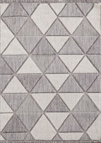Resim Dekhera Lizbon Parlak Bukle Halı 1661 Gri - 120X180 