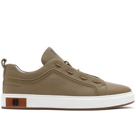 Resim Derimod Erkek Bej Bağcıklı Deri Sneaker 25SFD691210 