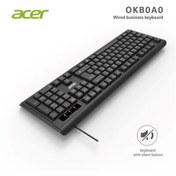 Resim ACER Oak-0a0 Siyah Kablolu Sessiz Tuşlu Klavye (CAPS LOCK) (KABLO UZUNLUĞU 1.40CM) 