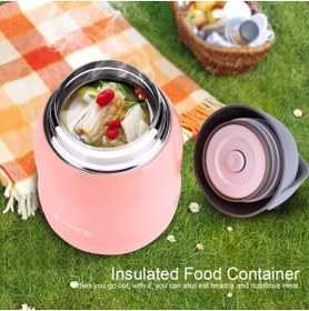 Resim Cin 600ml, Yemek Termosu, Çelik, Çift Cidarlı, Vakumlu, Sefer Tası, Mama Termosu, Yemek Taşıma, CİN722PM 