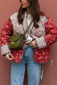 Resim Belemina Kapitone Jacket - Kırmızı / L 