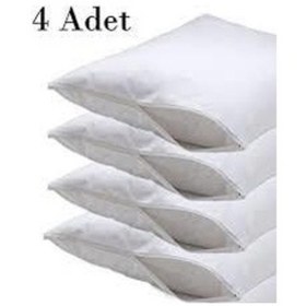 Resim Beyaz Yastık Kılıfı 50x70 4 Adet 