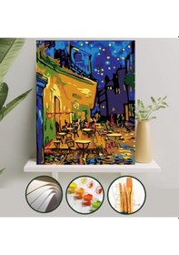 Resim Sayılarla Boyama Tuval Seti 40X50 Cm - Cafe Terrace At Night 