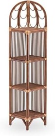 Resim Apollon Bambu Raf - El Yapımı Dekoratif Çok Amaçlı Raf Ünitesi - Balkon, Veranda ve Kapalı Mekan Kullanımı - 33x33 cm, 144 cm Yükseklik 