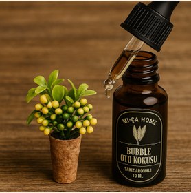 Resim Mi-ÇA HOME Araba Koku Seti | Klimaya Takılan Mini Saksı Çiçek Havalandırma Süsü| 10ml Sakız Kokulu Parfüm 