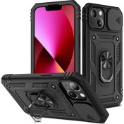 Resim Eabhulie iPhone 13 Slayt Lens Kapağı Kart Yuvası Halkalı Standlı Kılıf (Yurt Dışından) 