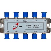Resim mtm My The Mall Dıgıturk 5-2150 Mhz 20db 8 Yollu Tap Swıtch 1/8 Splıtter 