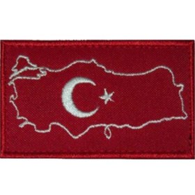 Resim SINGLE SWORD Türk Bayrağı Arması Cırtlı Patch, Peç Model 