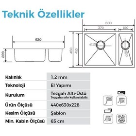 Resim Crauf Stella 4563 Pvd Altın 1,5 Gözlü Sağ Paslanmaz Çelik Mutfak Eviyesi Altın 