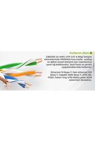 Resim ATAELEKTRONİK Cat6 10 Metre +tv Plus Fiber Adsl Modem Bilgisayar Ethernet Internet Kablosu Ağ Network Line Hat 