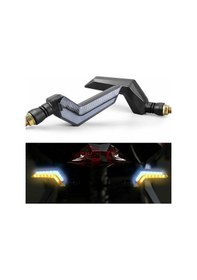 Resim Unichrome DRL Gündüz Motosiklet Kayar Sinyal Ledi Takımı Sarı - Mavi 