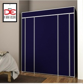 Resim Bydamat Bez Dolap Çift Yandan Raflı Lacivert 